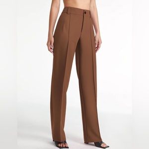 Commense High-Waisted Straight-Leg Trousers